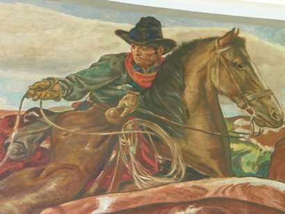 Purcell OK PO Mural The Roundup Detail