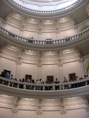 Austin Texas Capitol Interior - People In Line