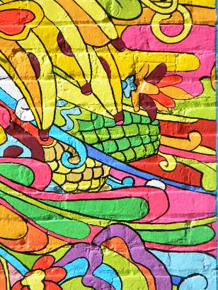 Austin Texas colorful mural
