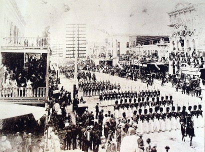 Austin TX - Capitol Dedication May 1888 Parade Congress Ave