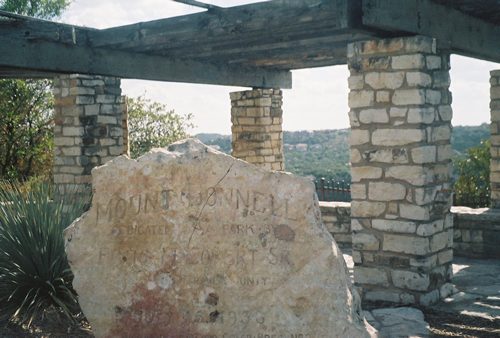 Austin TX Mount Bonnell  stone marker