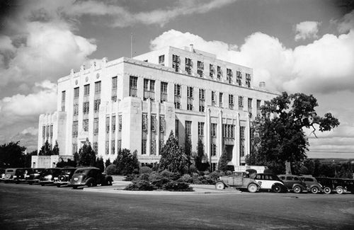 Travis County courthouse vintage photo, Austin Texas