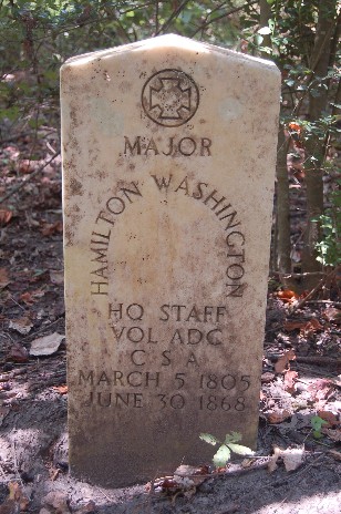 Major Hamilton Washington Marker, Davidson Cemetery, San Jacinto County, Texas