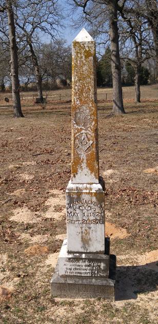 Science Hill TX - Patterson Cemetery, John Jackson tombstone