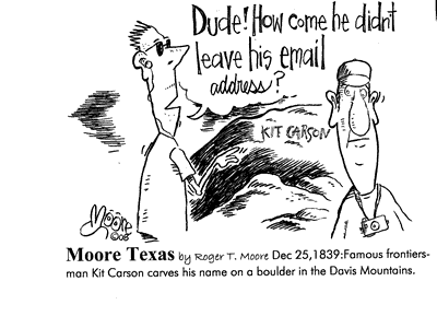 Kit Carson, Texas  history cartoon
