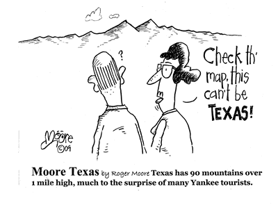 Texas mountains, - Texas cartoon