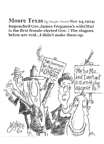 Nov. 24, 1924, Ma Ferguson - Texas history cartoon