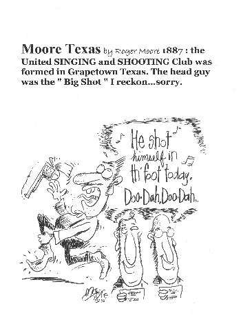  United Singing and Shooting Club, Texa history cartoon