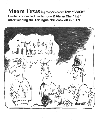 2 Alarm Chili - Texas history cartoon