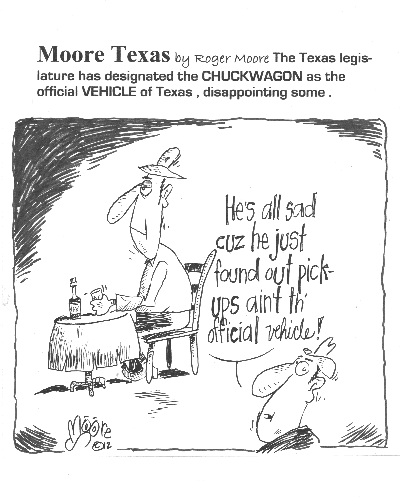 Texas history cartoon - Chuckwagon
