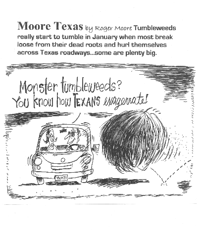 Texas cartoon - Tumbleweeds