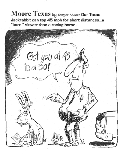 Texas Jackrabbit; Texas history cartoon