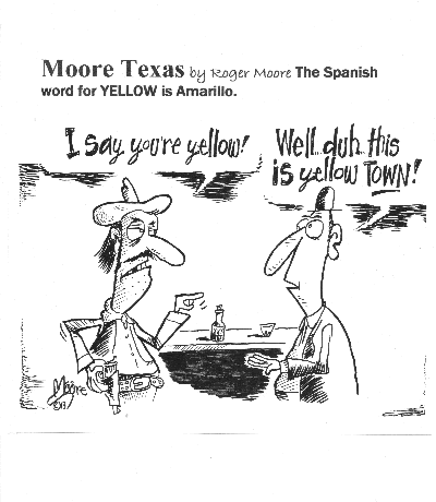 Amarillo; Texas history cartoon