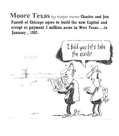 1882 Capitol; Texas history cartoon