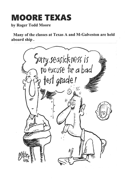 Texas A and M Galveston; Texas history cartoon