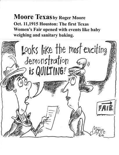 Oct. 11, 1915 Houston: First Texas Women's Fair; Texas History Cartoon