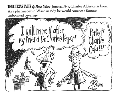 Dr Pepper; Texas history cartoon