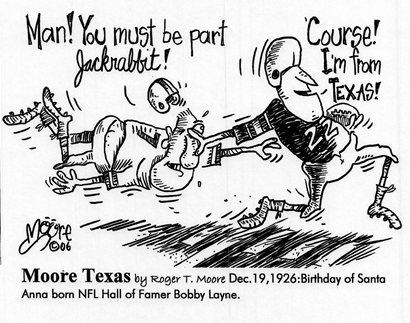 Bobby Layne; Texas history cartoon