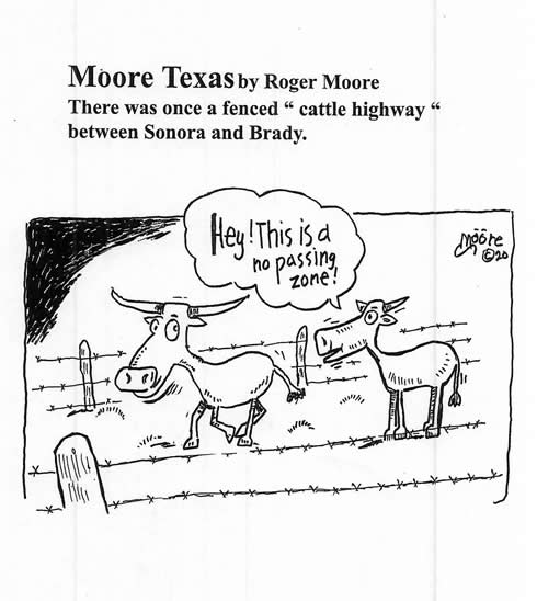 Cattle Highway; Texas history cartoon