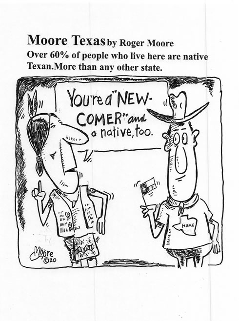 Native Texans; Texas history cartoon