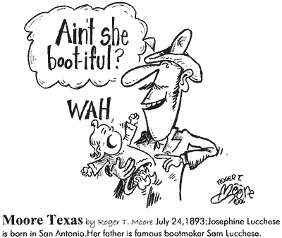 Bootmaker Sam Lucchese, Texas cartoon