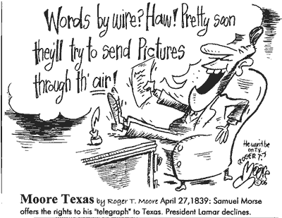 Morse offers the rights to his codes to Texas