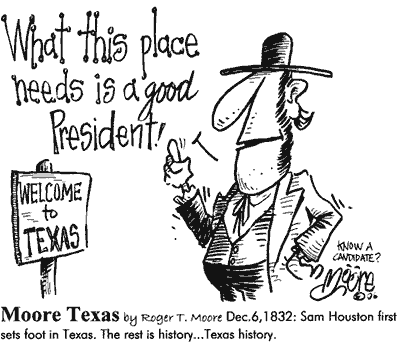 Sam Houston Texas history cartoon