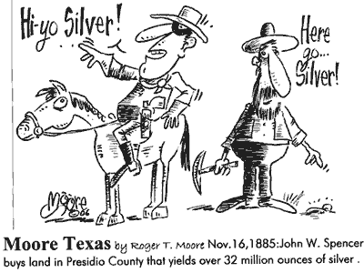 silver in Texas, cartoon