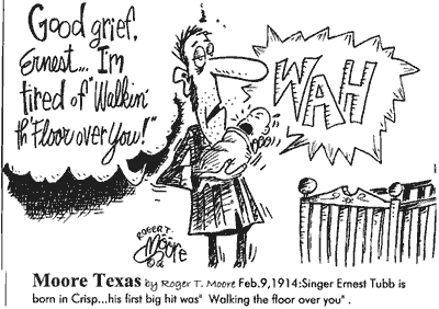 Singer Ernest Tubb cartoon