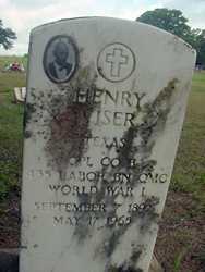Henry Viser tombstone, Corinth Baptist Church Cemetery, Schulenburg, Texas