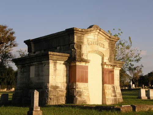 San Antonio TX - Oddfellows Cemetery A. Scholz Tomb