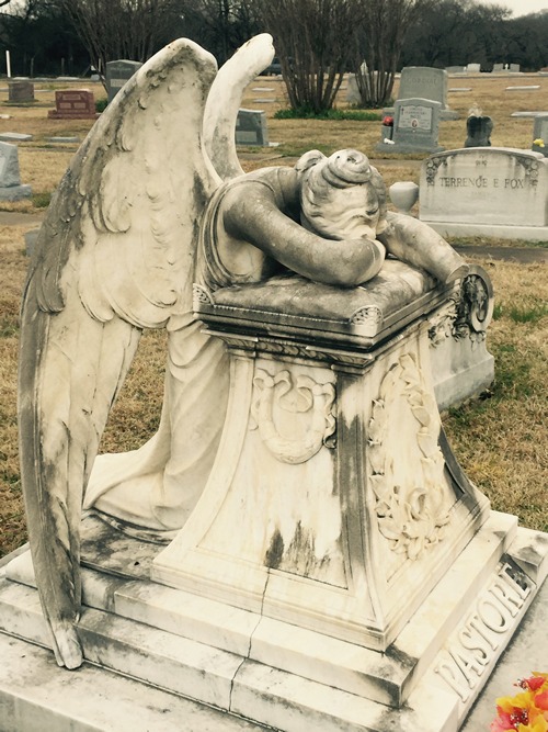 Denison, TX - Grayson County Calvary Cemetery Weeping Angel