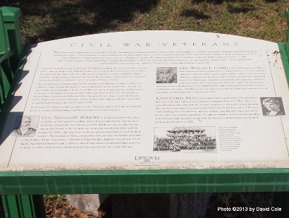 Dallas TX - Greenwood Cemetery  - Civil War Vererans plaque