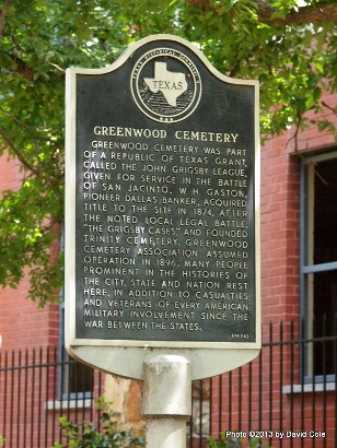 TX - Greenwood Cemetery Historical Marker