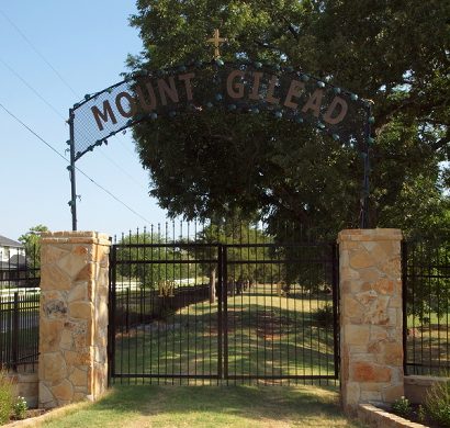 Keller TX, Tarrant County, Mount Gilead Cemetery  entrance