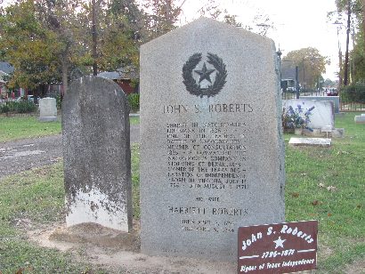 John S. Roberts TX Centennial Marker - Oak Grove Cemetery , Nacogdoches TX 