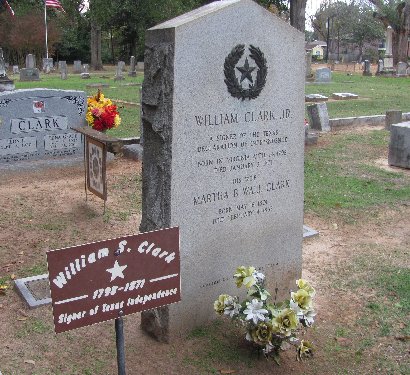 William Clark, Jr. TX Centennial Marker - Oak Grove Cemetery , Nacogdoches TX 