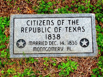 Augusta Cemetery Texas - Grave of Citizens of Republic of Texas 1838