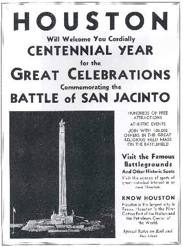 SJCA San Jacinto Monument Centennial Advertisement.