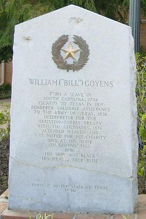William Goyens TX Centennial Marker