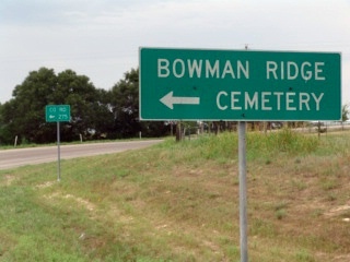 Bowman Ridge Cemetery  near Alexander, Texas