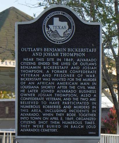 Alvarado Texas - Outlaws marker