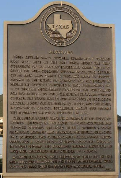 Alvarado Texas - Historical marker