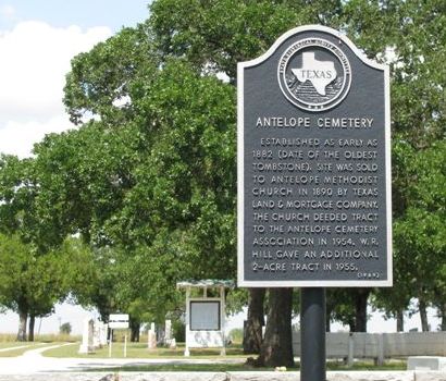 Antelope TX - Antelope Cemetery historical marker