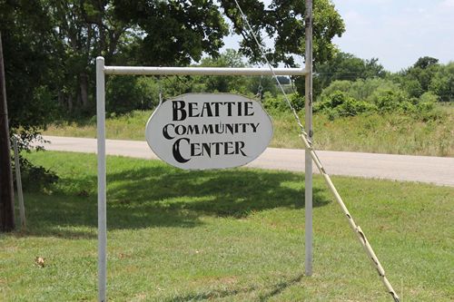 Beattie TX community center  sign