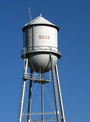 Bells Texas water tower