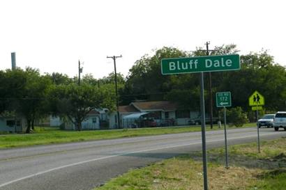 Texas - Bluff Dale Road Sign
