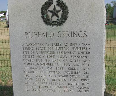 Buffalo Springs TX - 1936 Centennial Highway Marker