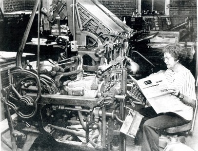 Linotype, Burleson, Texas 1923