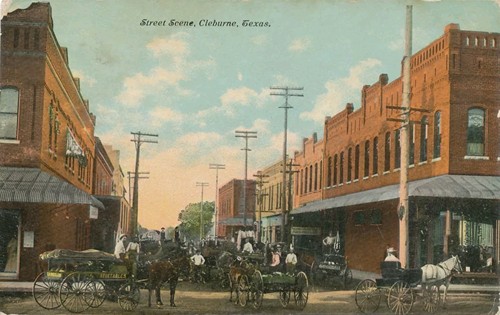 Cleburne TX street scene